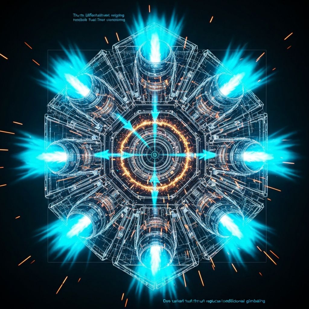 Differential thrust vectoring system visualization